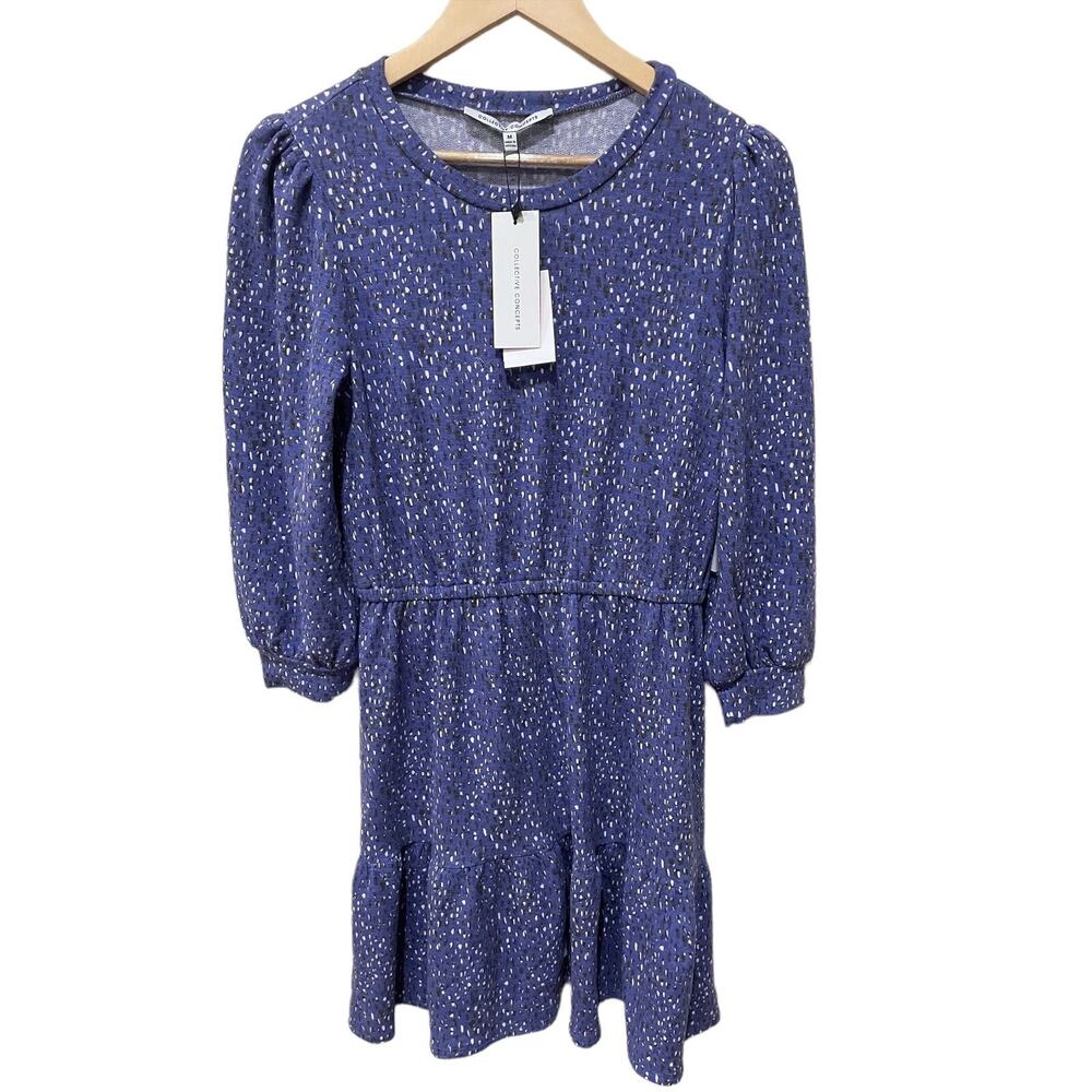 Collective Concepts Soft Knit‎ Long Sleeve Dot Dress Size Medium NWT